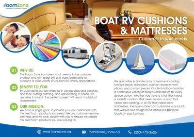 100% Natural Talalay Latex 4” Boat/ RV Mattresses