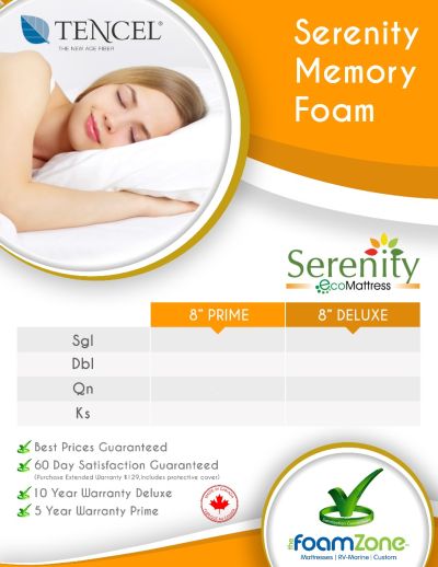 Prime Memory Foam Gel 8"